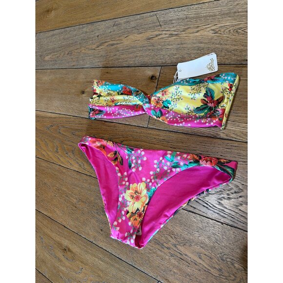 Agua Bendita x REVOLVE Stacy Bikini Top & Leo Bikini Bottom Pink Paradizzo Women - Picture 8 of 10